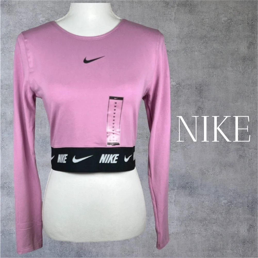 Nike | NSW Tape Crop Top in Orchid/Black | NWT!